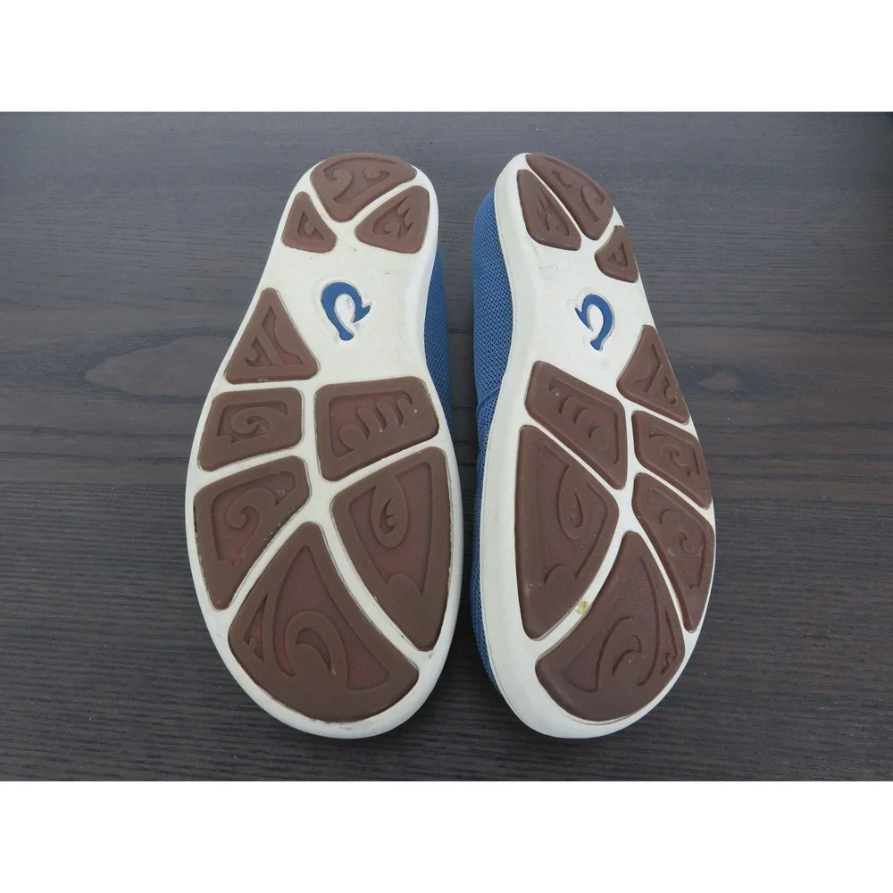 OluKai Nohea Mesh Shoes Mens Size 11 Blue Slip On Loafer Comfort Casual